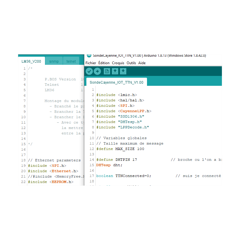 Code source sonde TTN/Cayenne